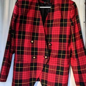 Like New!Vintage Plaid Blazer